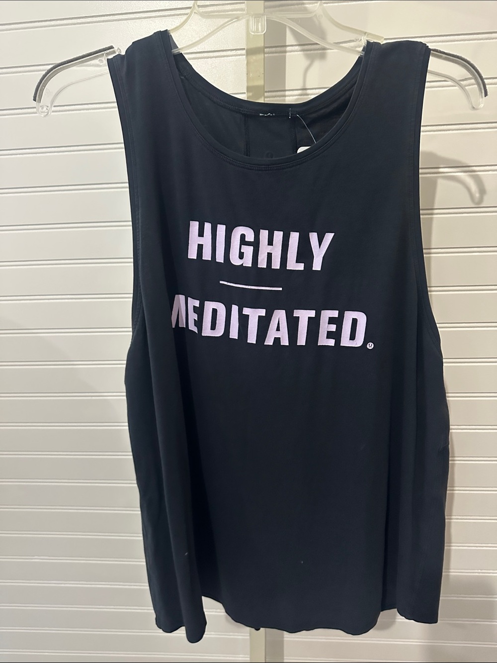 Lululemon tank top highly meditated size M